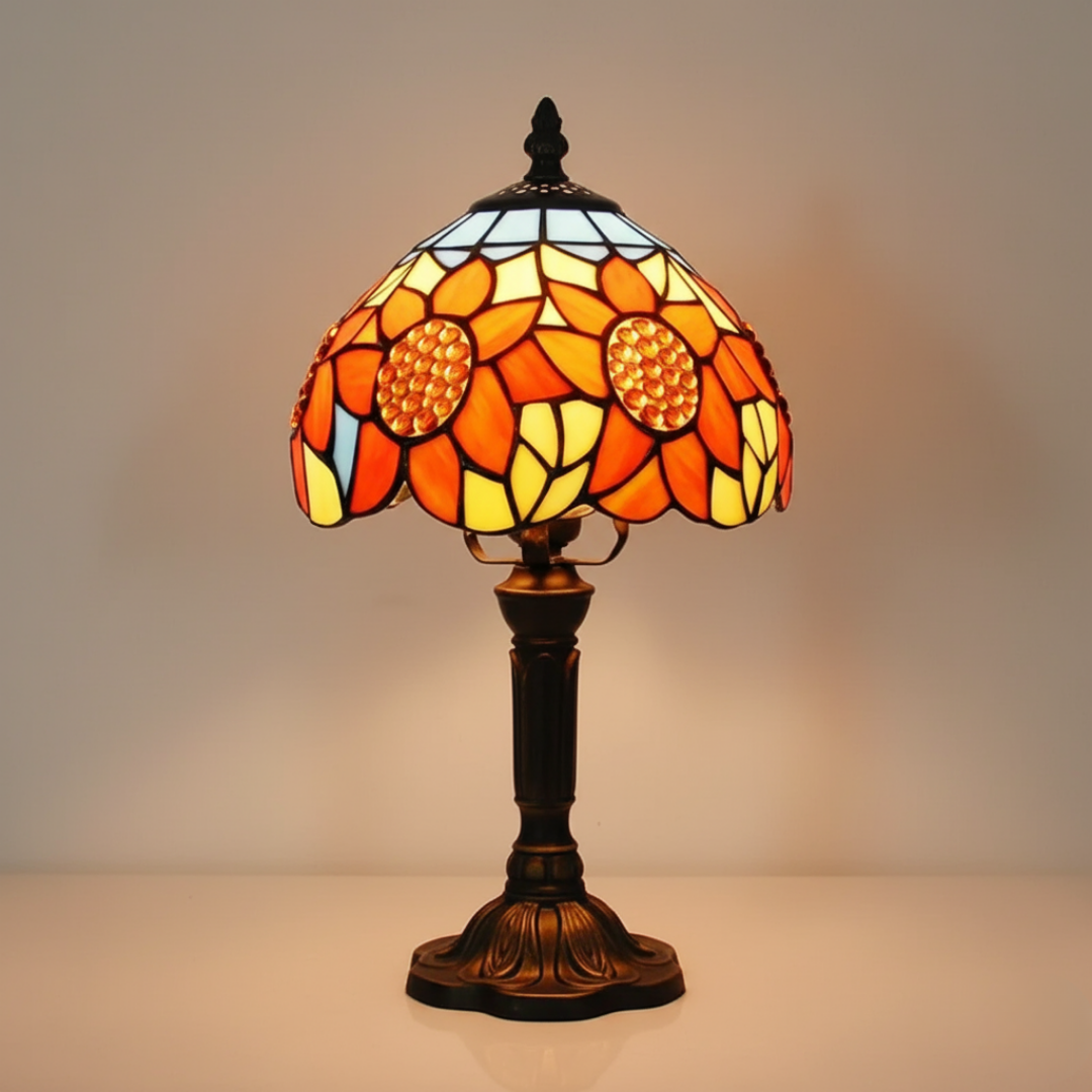 SOLELIA | LAMPADA IN VETRO TIFFANY VINTAGE A GIRASOLE