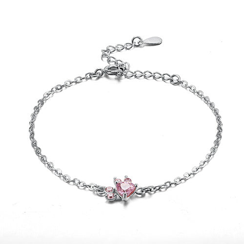 Set di Gioielli a Forma di Zampa per Donne – Oro Rosa con Cuore in Zirconia