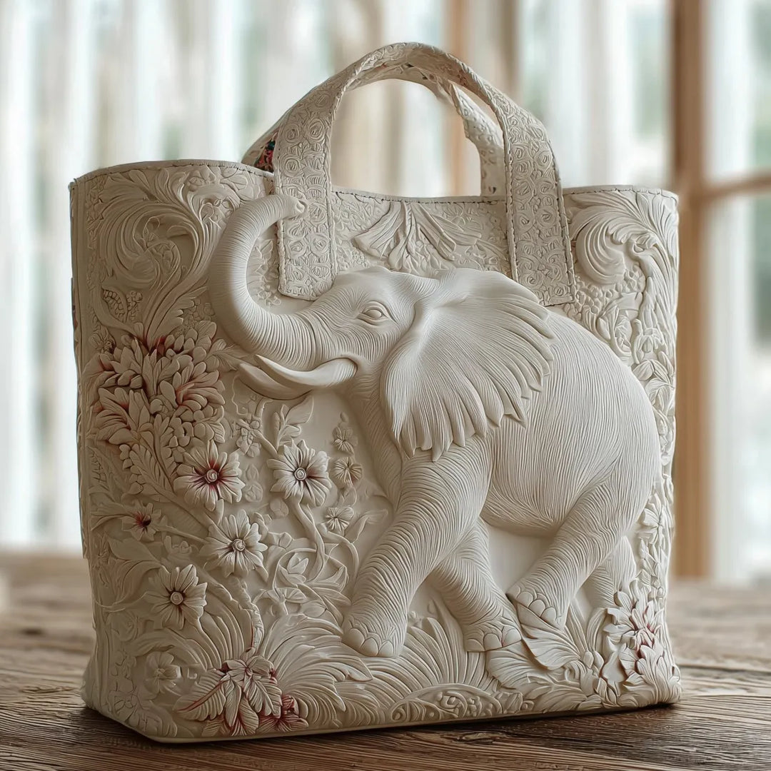 Ulrika – Borsa con elefante scolpito