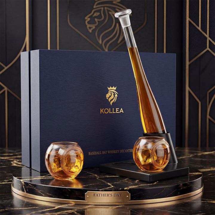 Decanter Kollea per Baseball con 2 Bicchieri