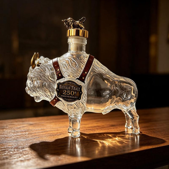 Bottiglia di Whisky in Vetro Borosilicato Soffiato a Mano 350ML