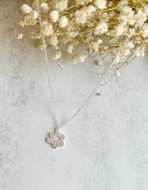 Collana Elegante in Acciaio Inossidabile con Pendente a Forma di Zampa