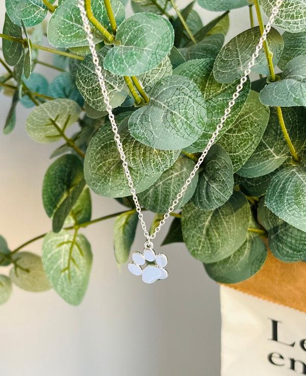Collana Elegante in Acciaio Inossidabile con Pendente a Forma di Zampa