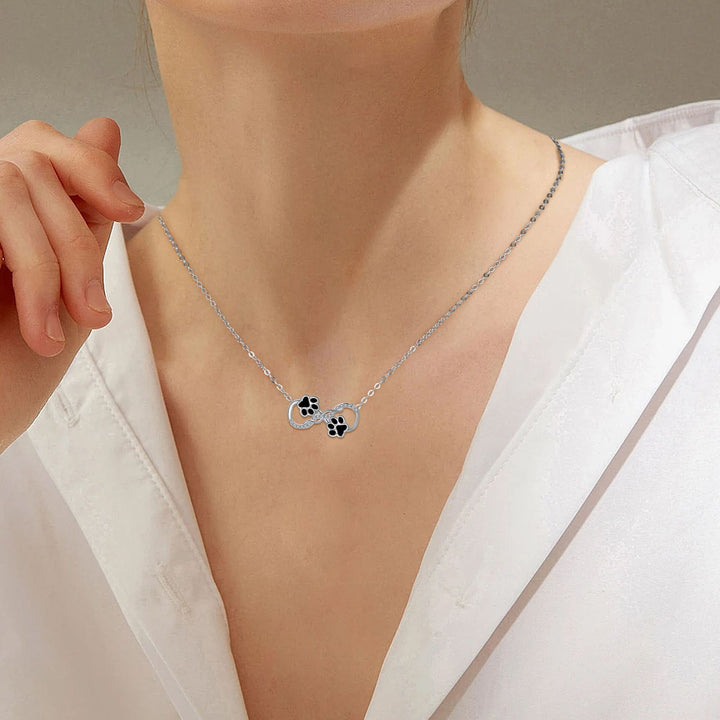 Amore Infinito – Collana con Zampa di Cane e Zirconia