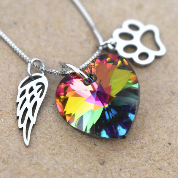 Collana Memoriale Cuore Arcobaleno