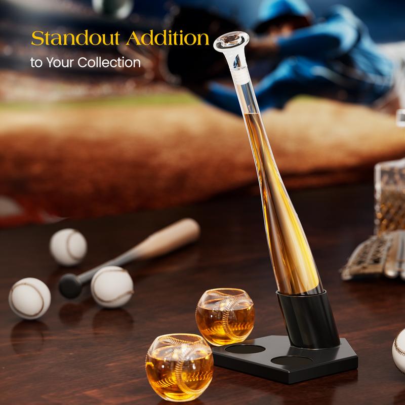 Decanter Kollea per Baseball con 2 Bicchieri