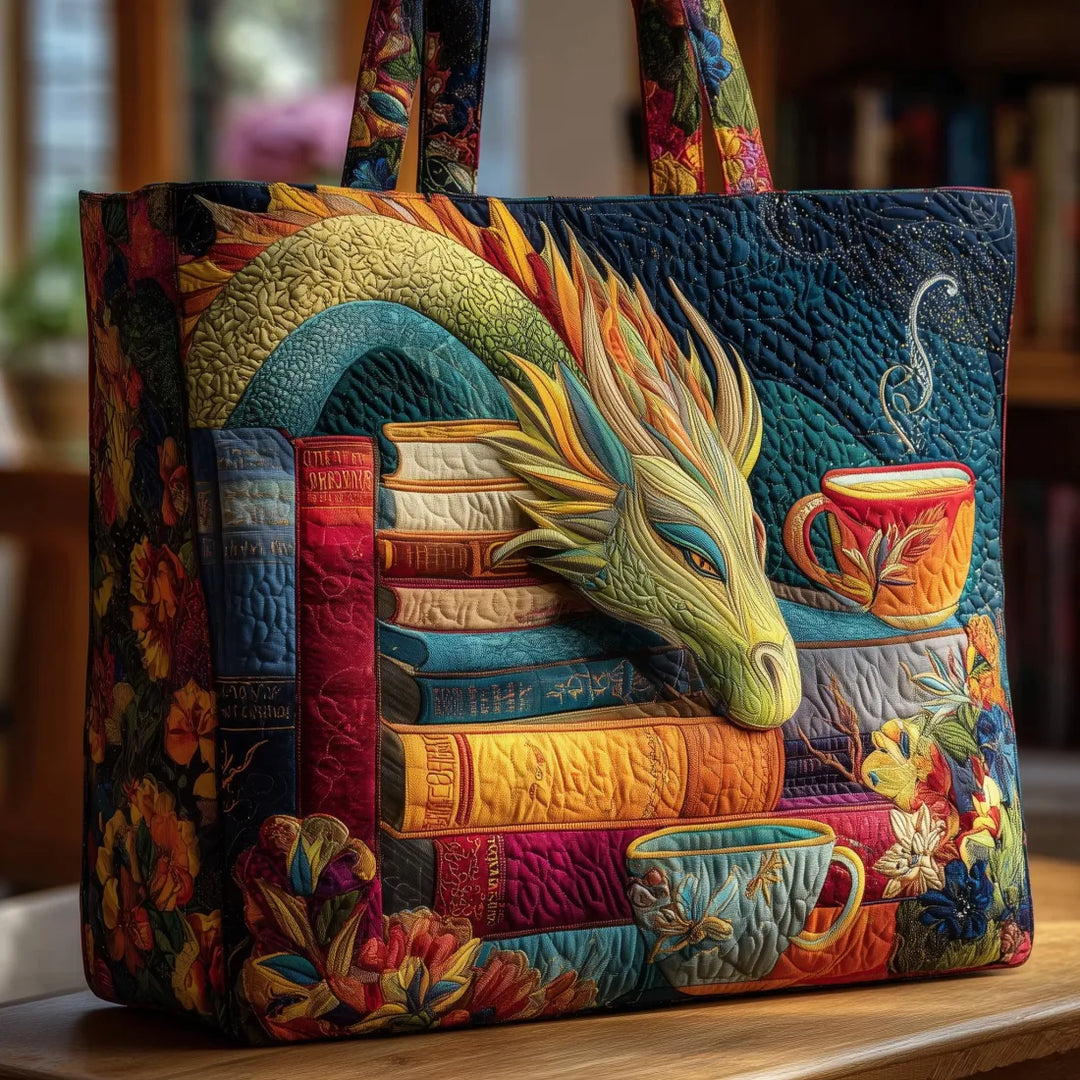 Emelie – Borsa tote imbottita a mano con motivo fantasioso