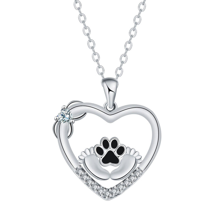 Collana a Forma di Zampa con Zirconia – Compagni Fedeli