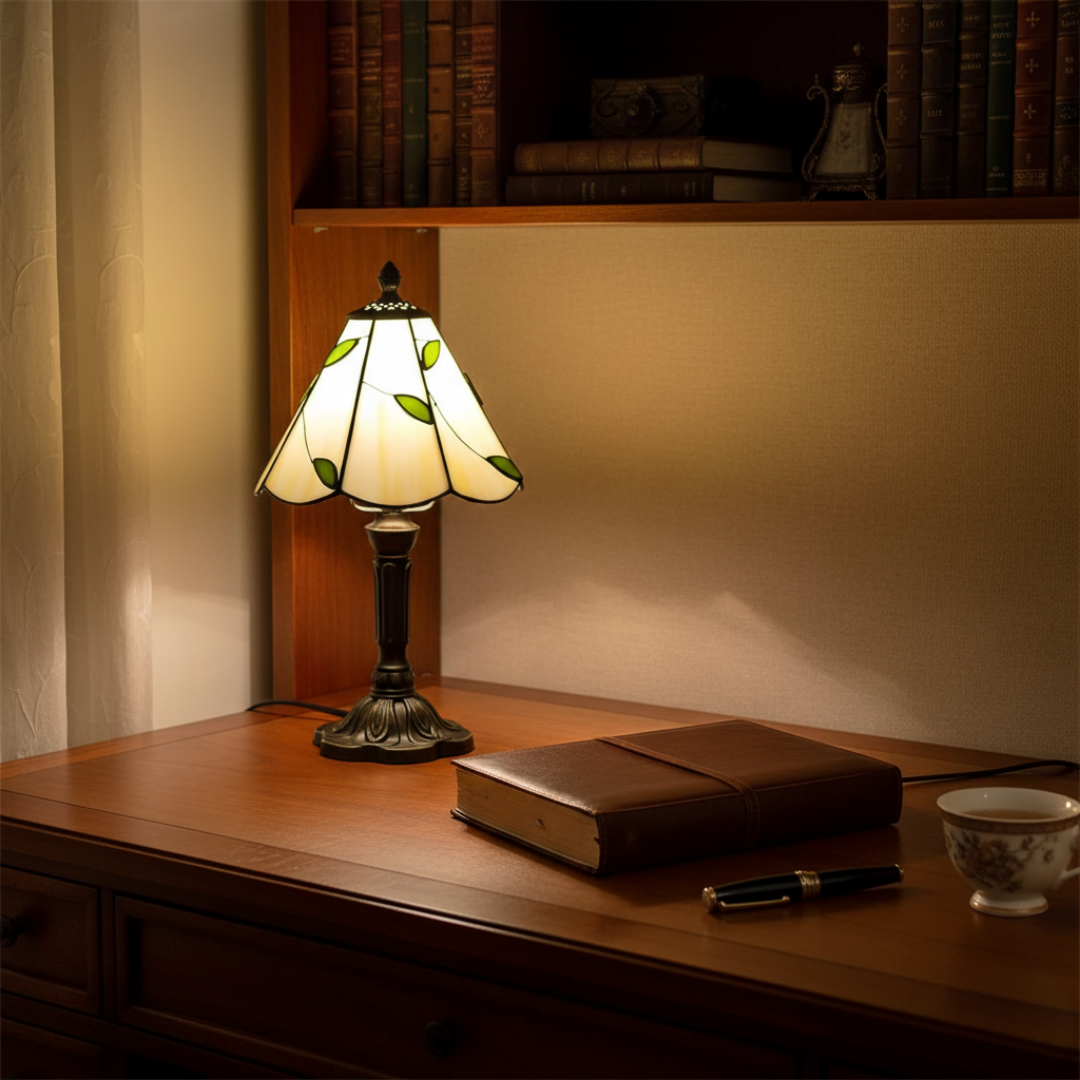 LEAFORA | LAMPADA IN VETRO A FORMA DI FOGLIA RETRO TIFFANY