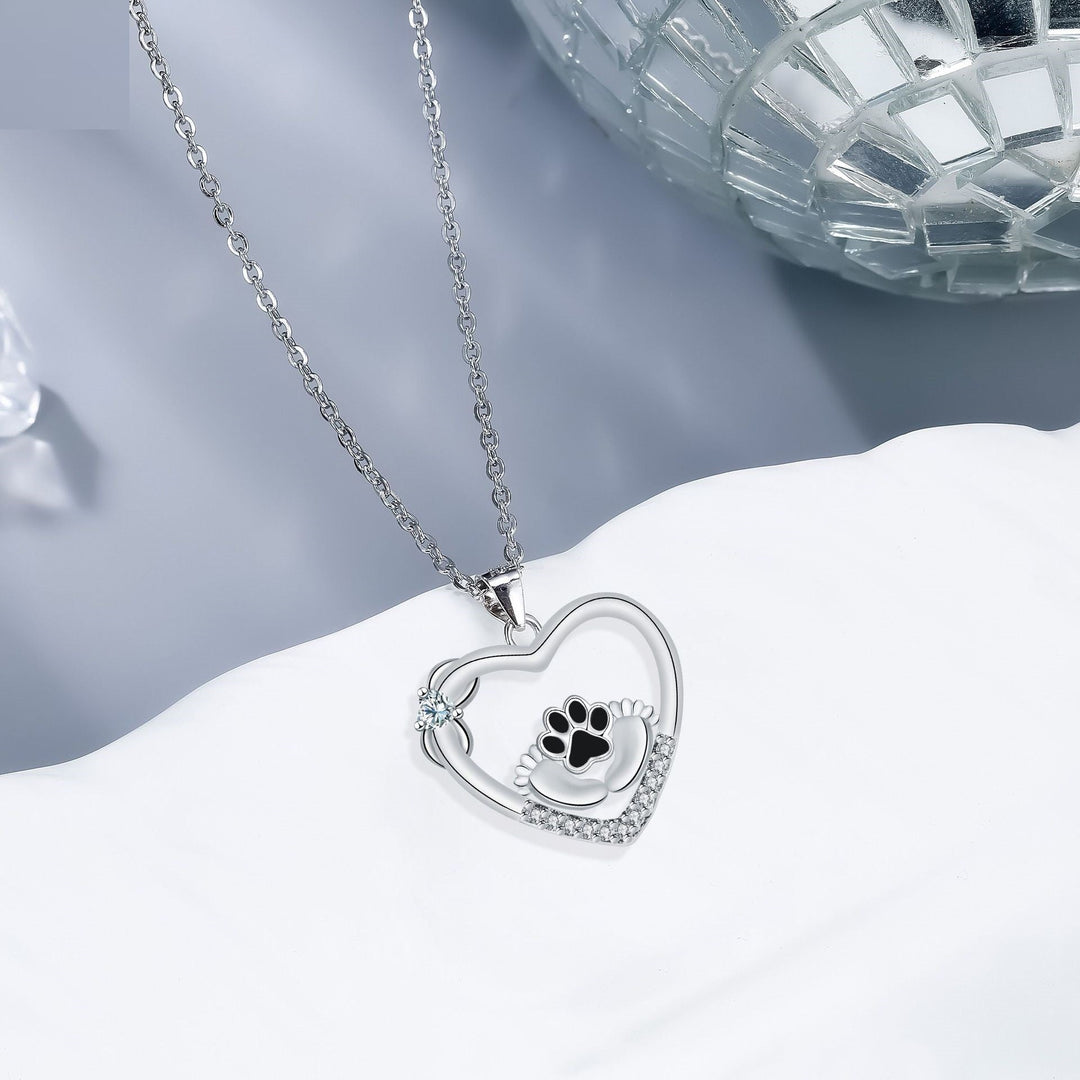 Collana a Forma di Zampa con Zirconia – Compagni Fedeli
