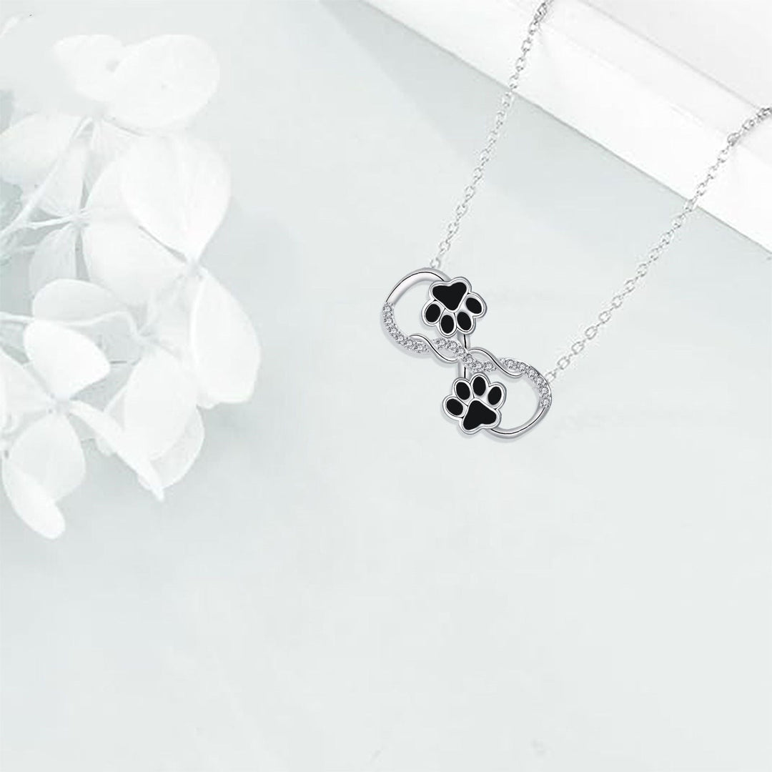 Amore Infinito – Collana con Zampa di Cane e Zirconia