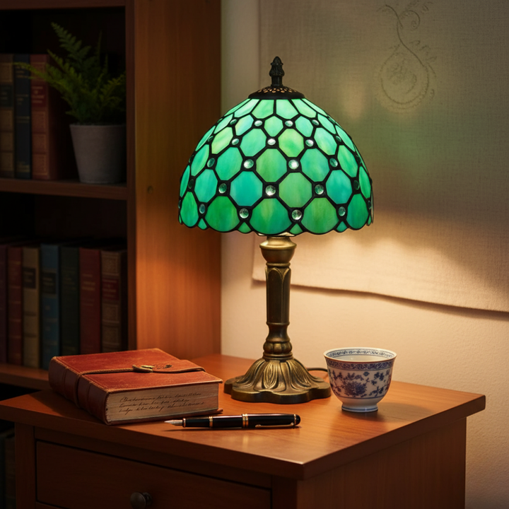 GLASORA | LAMPADA CLASSICA IN VETRO COLORATO TIFFANY