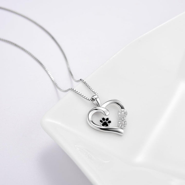 Collana con Impronta di Zampa e Pendente Infinito