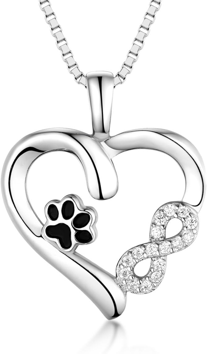 Collana con Impronta di Zampa e Pendente Infinito
