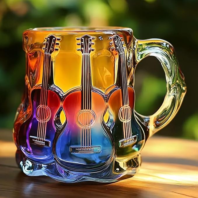 Tazza Fatta a Mano con Design di Chitarra 3D
