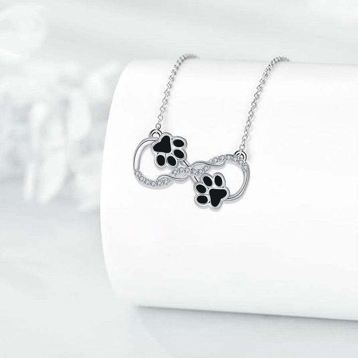Amore Infinito – Collana con Zampa di Cane e Zirconia