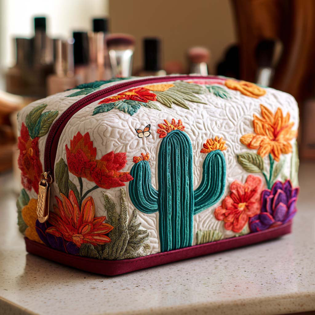 Borsa per Trucco Trapuntata Arizona Bloom