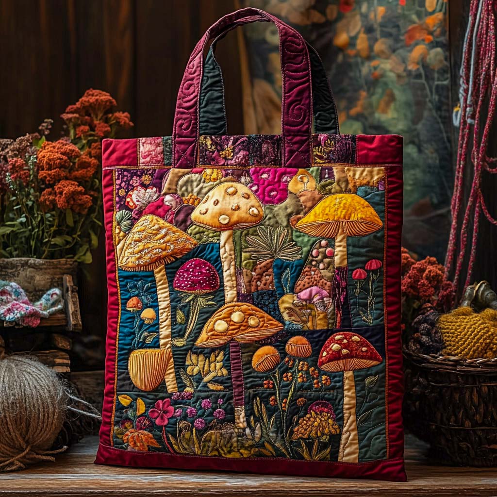 Borsa a Spalla con Funghi Autunnali