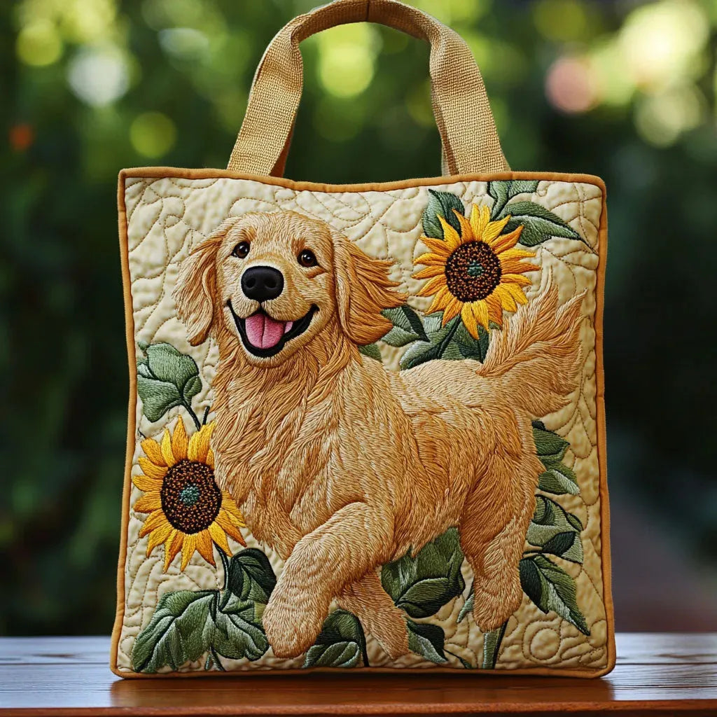 Rebecka – Borsa imbottita con ricamo di cane