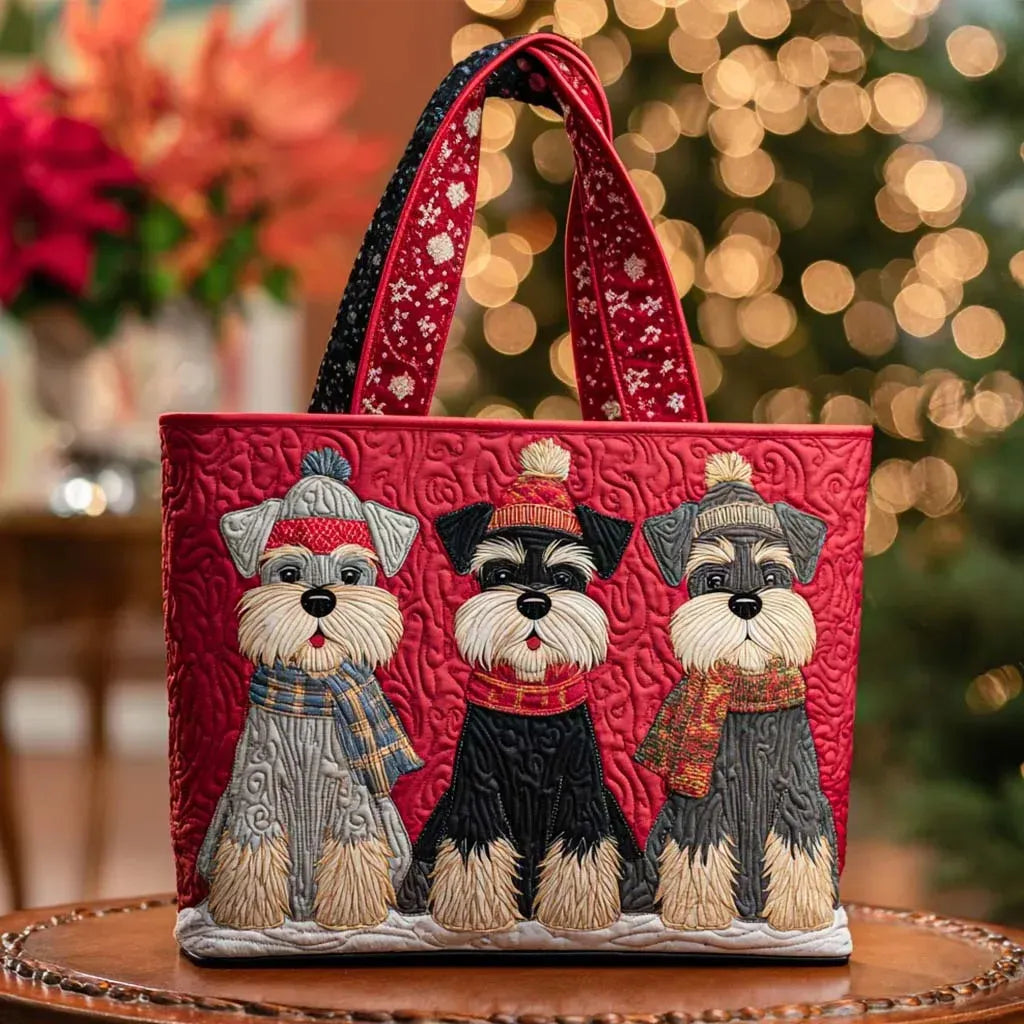 Ingrid – Borsa imbottita con motivo di schnauzer