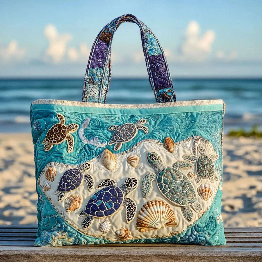 Beata – Borsa a tracolla imbottita fatta a mano con motivo marino