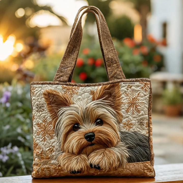 Borsa Tote Yorkie Fatta a Mano di Alta Qualità