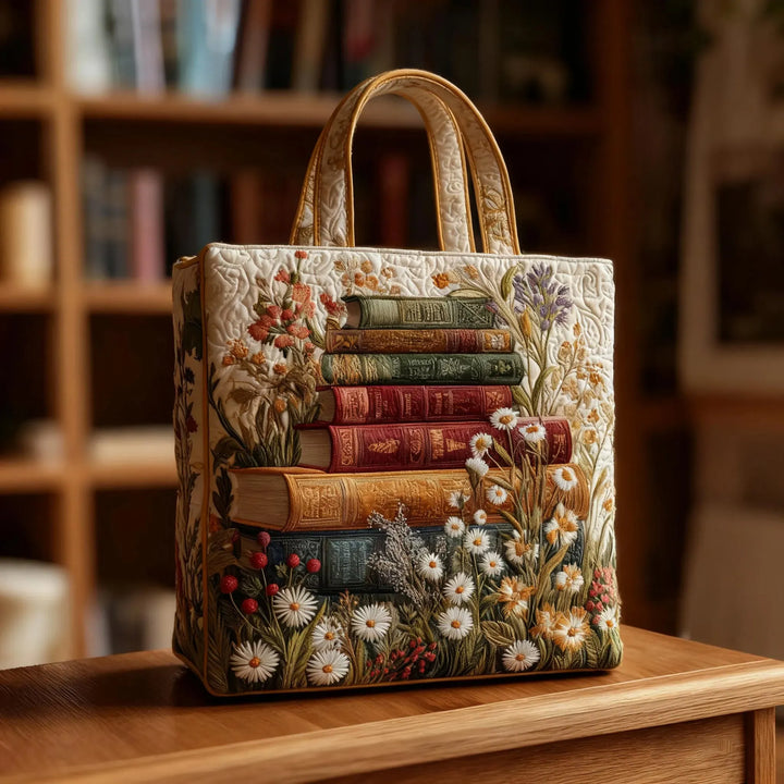 Borsa a Spalla Trapuntata con Motivo Floreale – Design Artistico