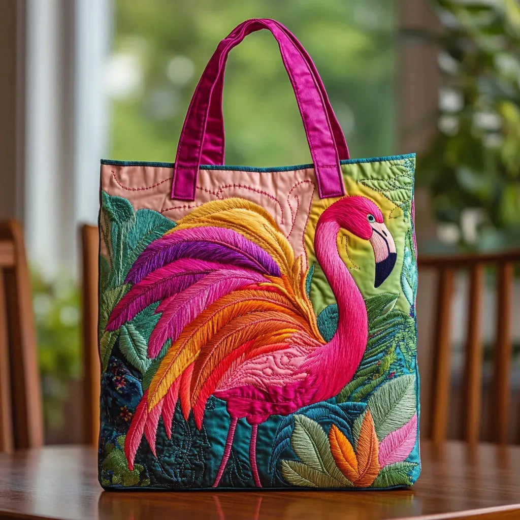 Borsa a Spalla Imbottita Flamingo Arcobaleno