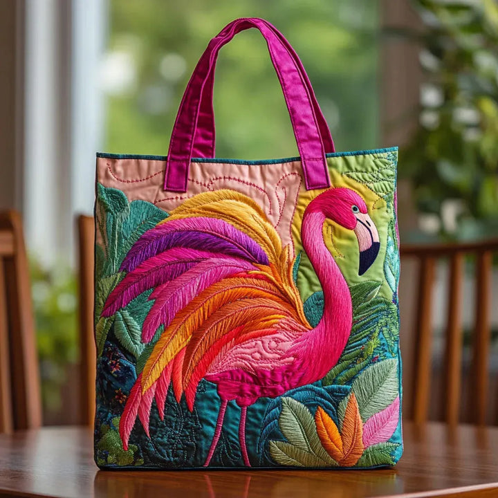 Borsa a Spalla Imbottita Flamingo Arcobaleno