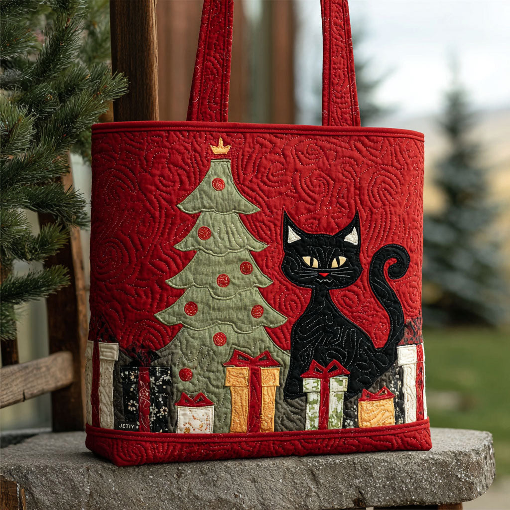 Borsa Tote con Charm Gatto Nero