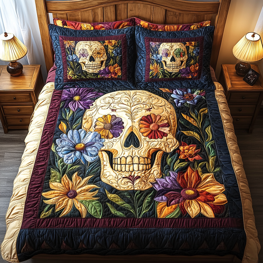 Set di Biancheria da Letto Artistico a 3 Pezzi