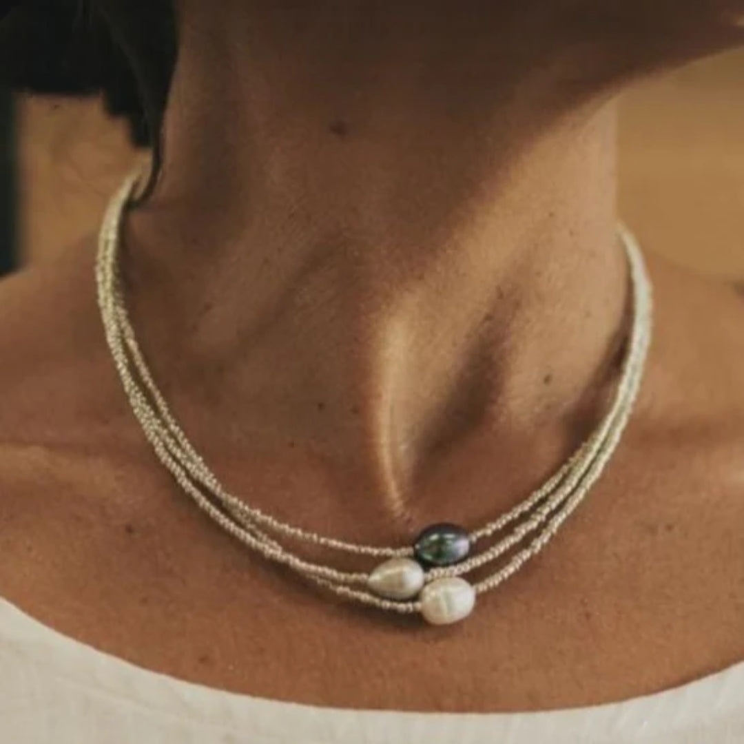 Collana con Charm in Perla Classica
