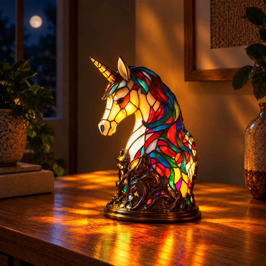 Luna – Lampada Magica a Forma di Unicorno