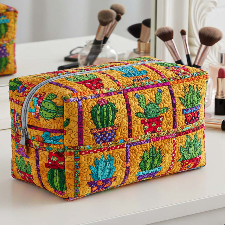 Borsa per Trucco Trapuntata Golden Spikes
