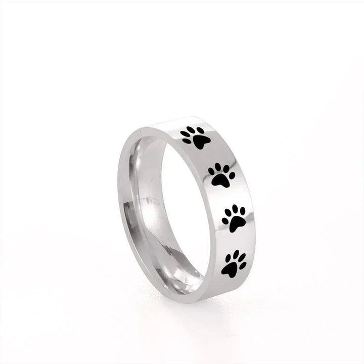 Anello in Acciaio Inossidabile a Forma di Zampa – Gioielli Simbolici per Amanti degli Animali
