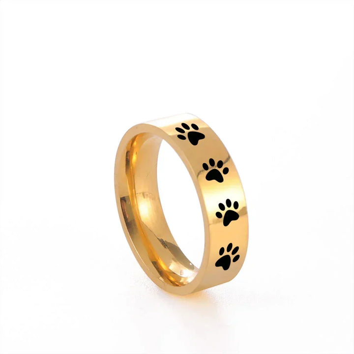 Anello in Acciaio Inossidabile a Forma di Zampa – Gioielli Simbolici per Amanti degli Animali