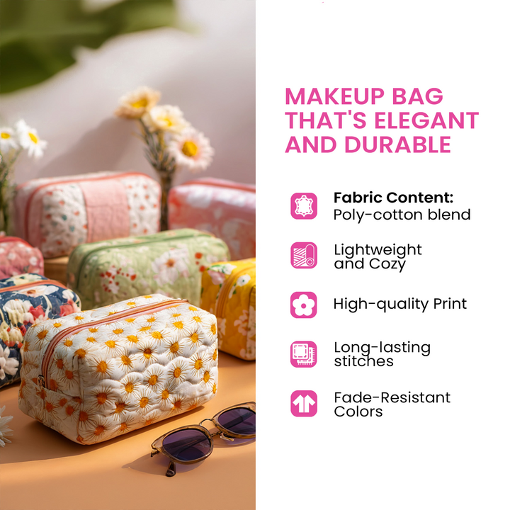 Borsa per Trucco Trapuntata Heartbeat Flutter