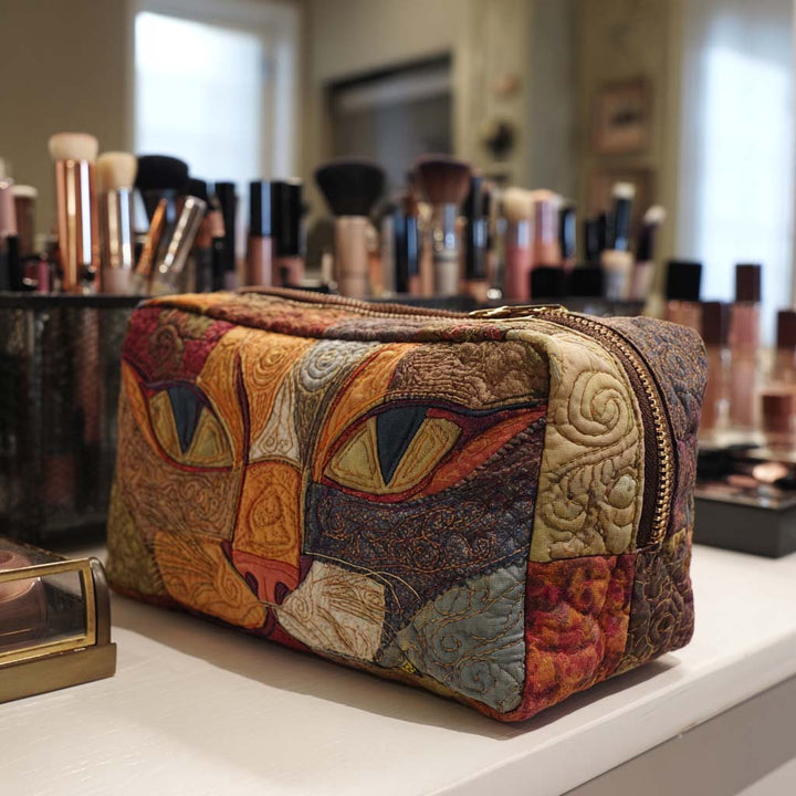Borsa per il Trucco Meow Mood Trapuntata