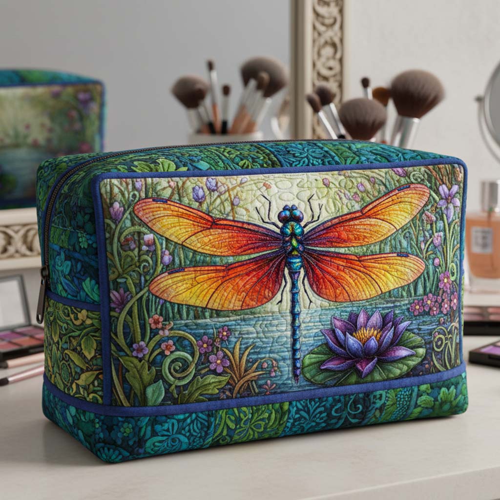 Borsa per trucco Nature Jewel trapuntata