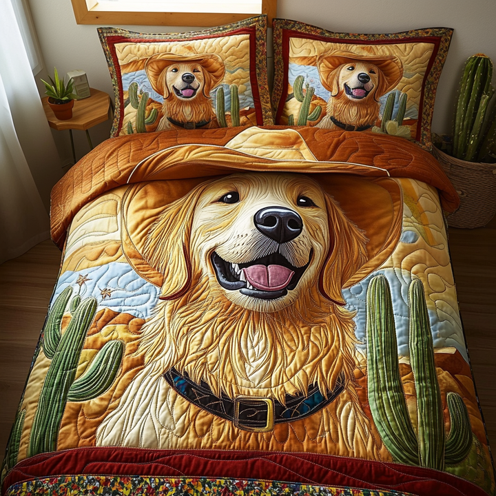 Set di Biancheria da Letto Quilted 3 Pezzi Retriever Rodeo