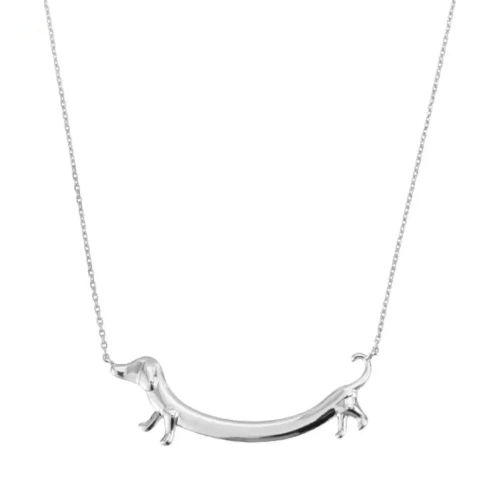 Collana con Cucciolo di Bassotto in Oro per Donne