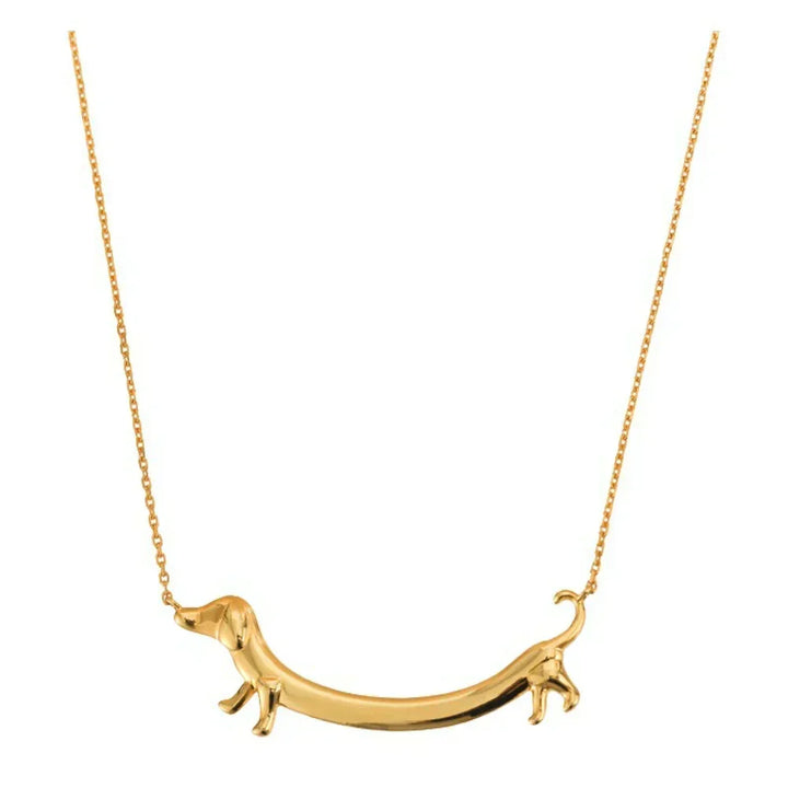 Collana con Cucciolo di Bassotto in Oro per Donne