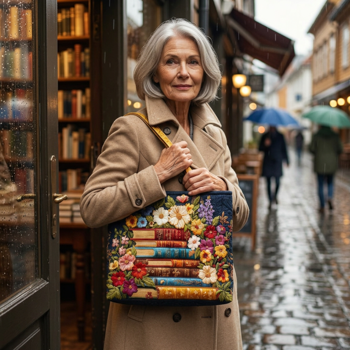 Viveka – Borsa in tessuto con ricami di fiori