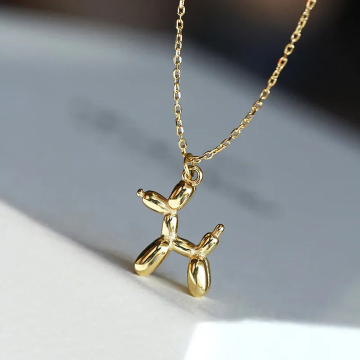 Collana Cane Palloncino – Collana Giocosa da Donna con Pendente Animale in Stile Oro
