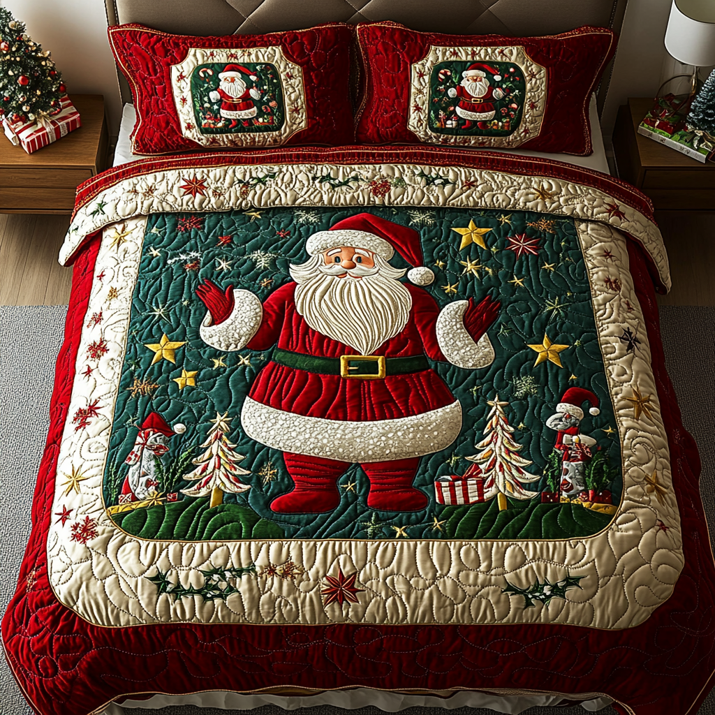 Set di Biancheria da Letto Natalizio 3 Pezzi