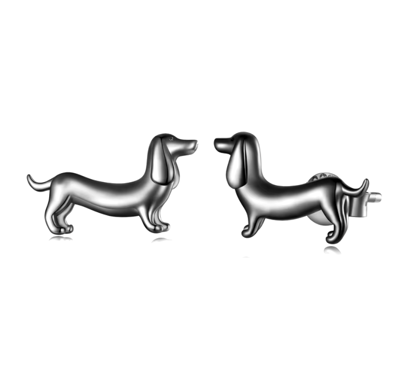 Orecchini Dachshund Argento