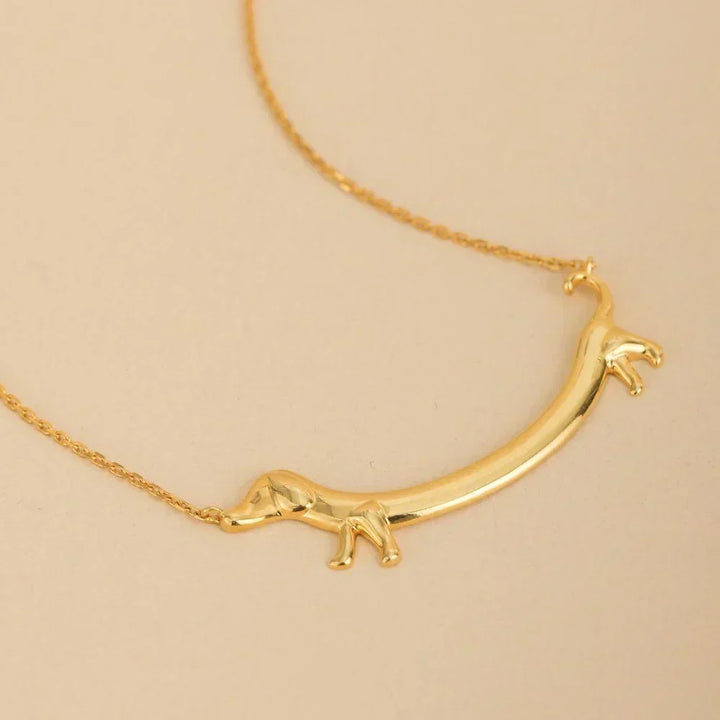 Collana con Cucciolo di Bassotto in Oro per Donne