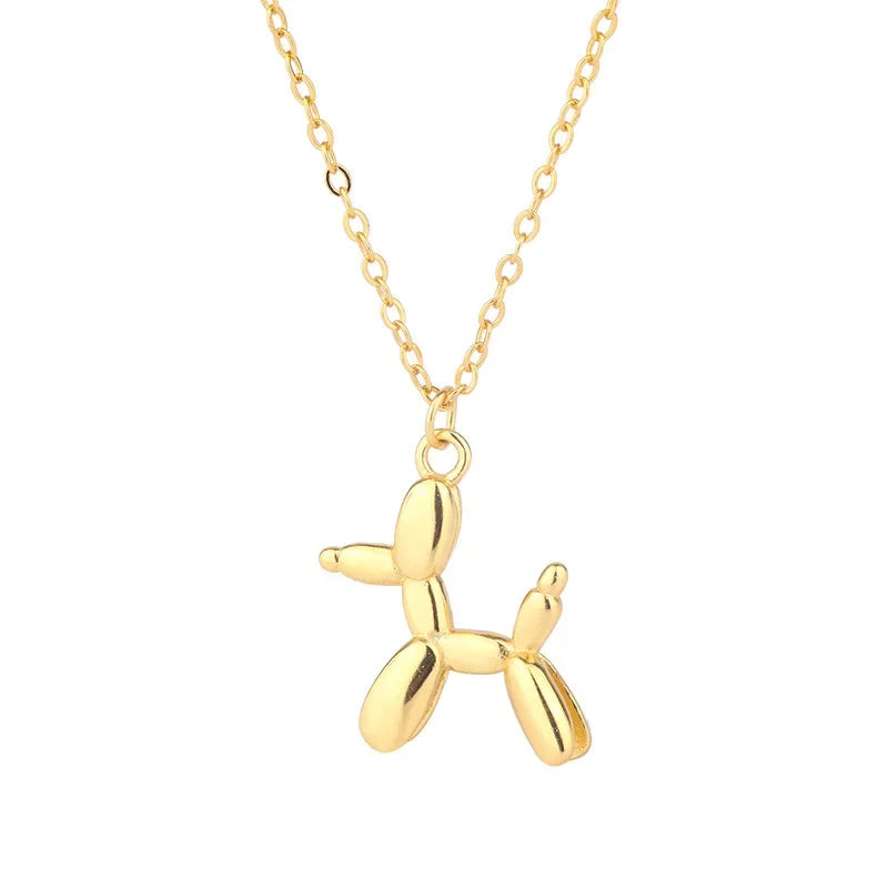 Collana Cane Palloncino – Collana Giocosa da Donna con Pendente Animale in Stile Oro