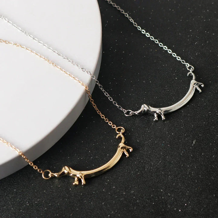 Collana con Cucciolo di Bassotto in Oro per Donne