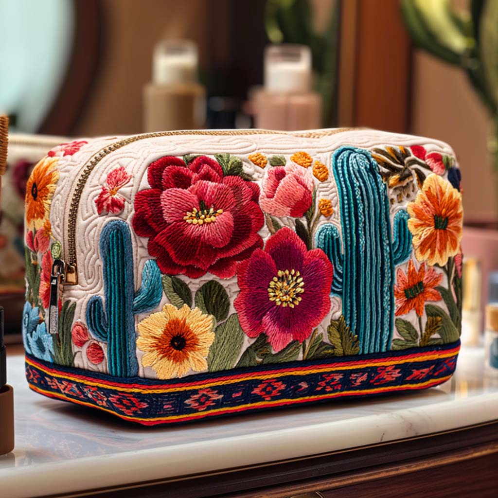 Borsa per trucco trapuntata al sole